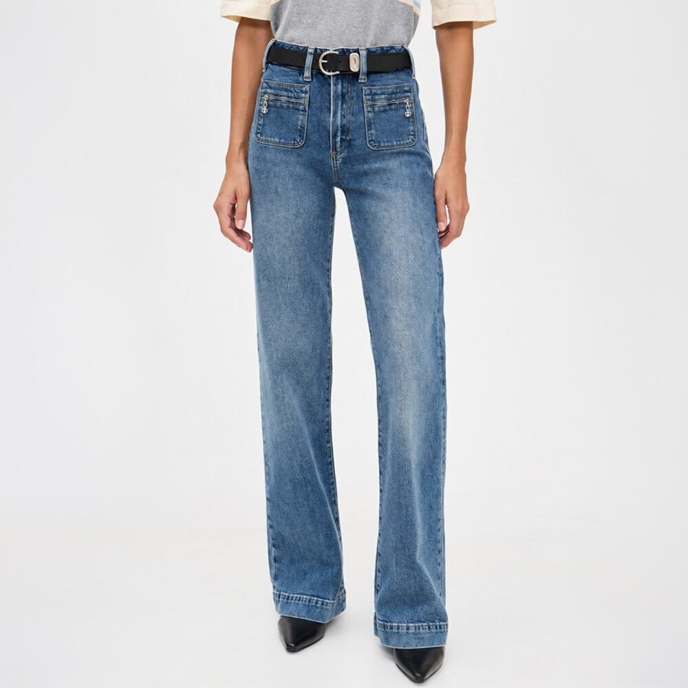 PAIGE Leenah NWT High Rise Slim Wide Leg Jeans Size 27